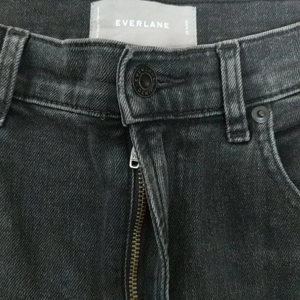 Everlane Jeans Ankle High Waisted Straight Leg Denim Black Size 28 - Picture 7 of 11